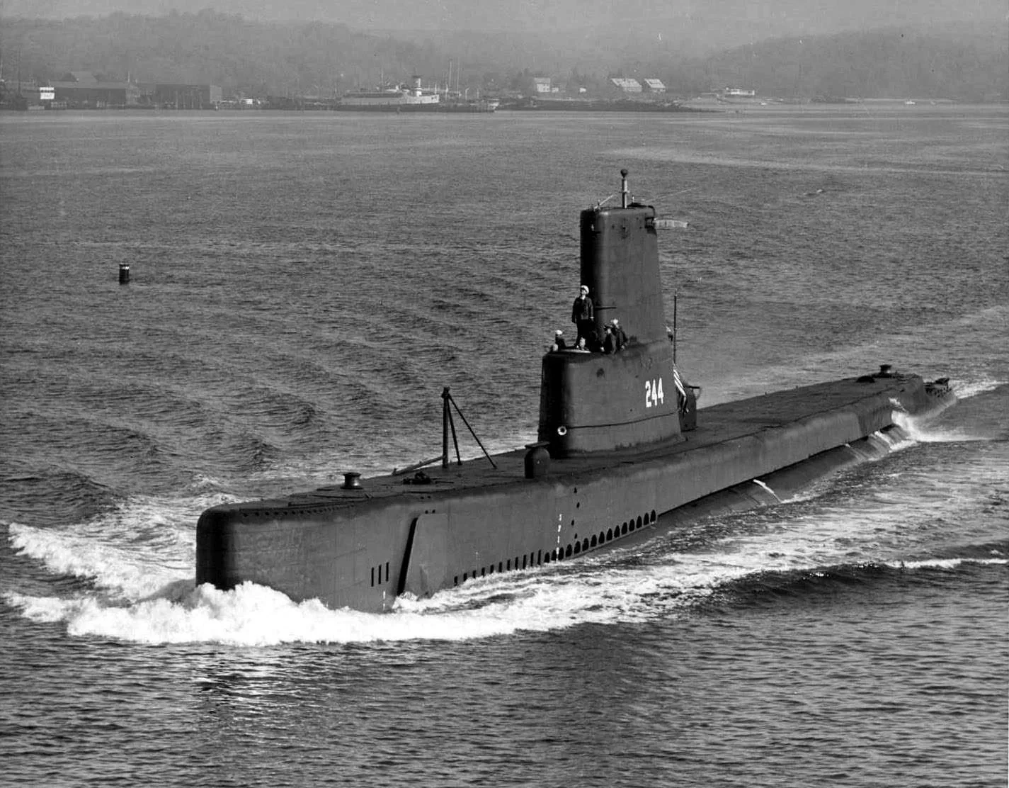 USS Cavalla underway during its U.S. Navy service