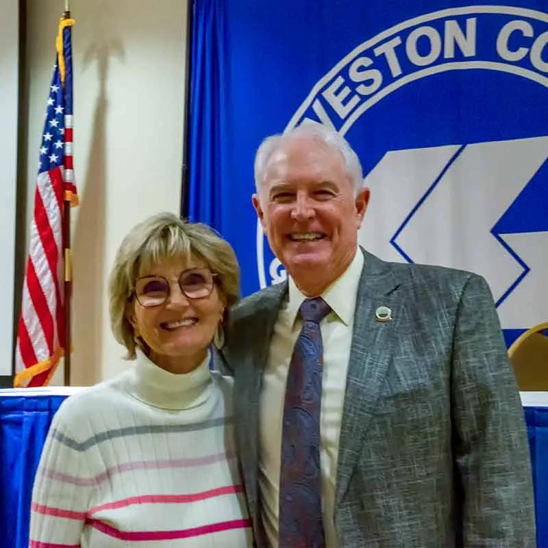 Craig and Angela Brown at Galveston City Hall